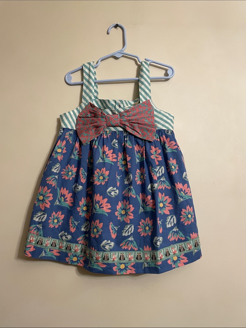 NWT Matilda Jane Girls Floral Bow Sleeveless Top Size 8 Boutique Cotton Blend